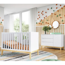 Kit Berço + Colchão + Cômoda Amor Perfeito À Vista