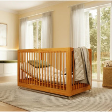 Berço Evolutivo Lion 3 em 1 com 2 colchões  Carvalho Avelã