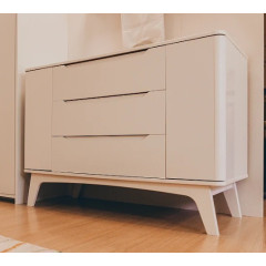 Cômoda Sambalelê com 3 gavetas e 2 portas branca
