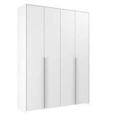 Armário Modulado 4 Portas Frontal branco com Moldura Lat/Apliques brancos