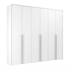 Roupeiro Modulado 6 Portas Frontal Branco com Moldura Lat/Apliques brancos