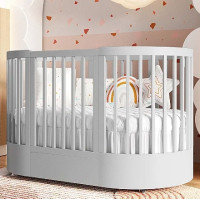Berço progressivo Wave cinza COM 2 COLCHÕES