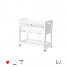Berço mini multifuncional branco acetinado com colchão