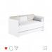 Cama Soft bicama com encosto branco acetinado