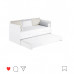 Cama Soft bicama com encosto branco acetinado