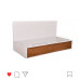 Cama tatame Sambalelê com painel revisteiro branca com mel