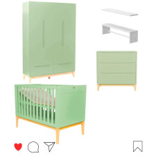 Quarto Completo Amor Perfeito Verde